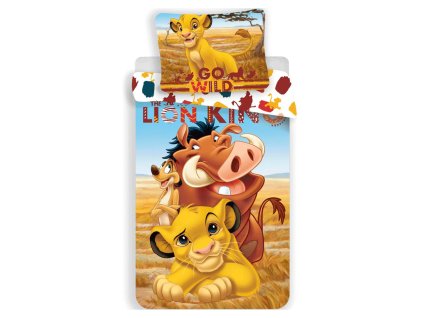 JFK019436 Dětské bavlněné povlečení LVÍ KRÁL 140x200cm, 70x90 cm