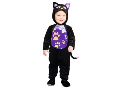 DPACAT03 Dětský kostým KOČKA pro miminka černý 3-6 měsíců