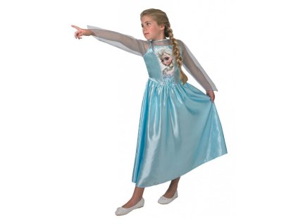 FIV049981 Dívčí kostým FROZEN ELSA modrý 9-10 let
