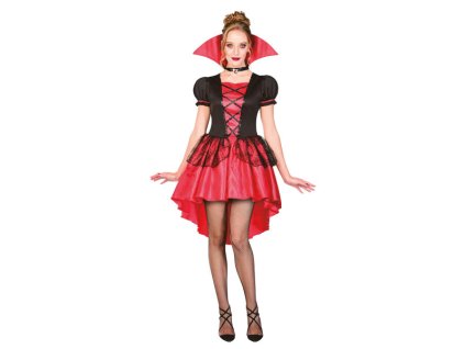 DPA9908330 Dámský kostým UPÍR červeno-černý M