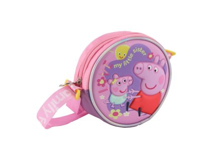 CEP2100006394 Dívčí kabelka PEPPA PIG 3D kulatá růžová