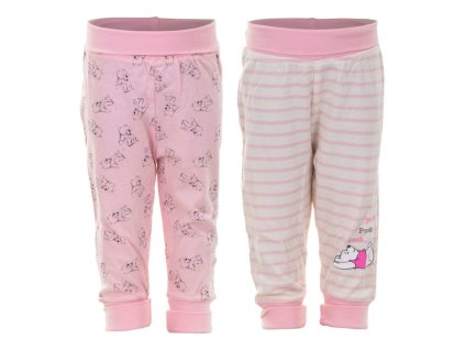 85BKJ6125MICA62 Kojenecké tepláky MEDVÍDEK PÚ 2pack růžové 62/68 cm