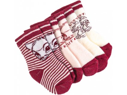 85BKJ613374 Kojenecké ponožky BAMBI 3pack 74/80