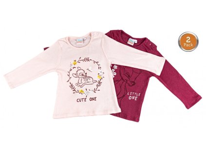 BKJ613974 Kojenecké tričko BAMBI 2pack dlouhý rukáv 74/80 cm