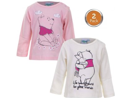 BKJ6129MICA74 Kojenecké tričko MEDVÍDEK PÚ 2pack dlouhý rukáv 74/80 cm