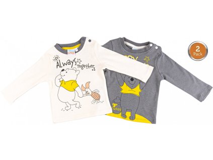 BKJ613786 Kojenecké tričko MEDVÍDEK PÚ 2pack dlouhý rukáv 86/92 cm