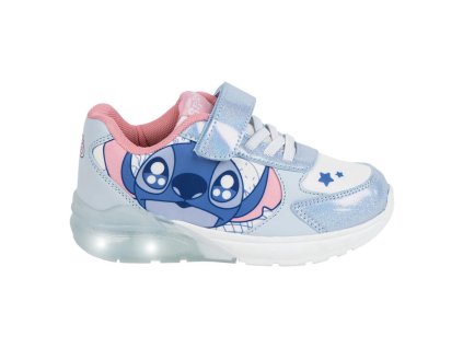 85CEP230000676332 Dívčí blikající tenisky LILO A STITCH světle modré velikost 32