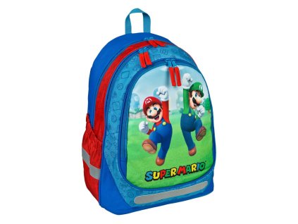 EWA7560SUMB Dětský školní batoh SUPER MARIO 3 kapsy 43 cm