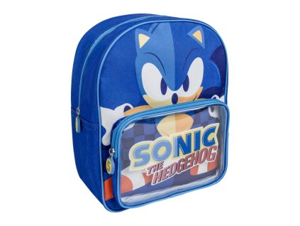 CEP2100005103 Dětský batoh SONIC 2 kapsy modrý 30 cm