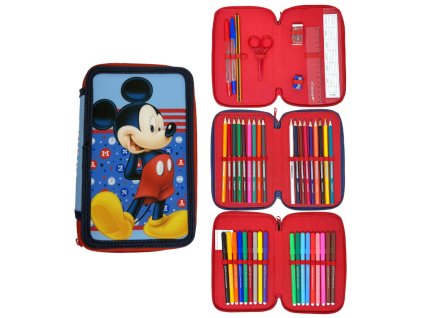 FML762833 Školní penál třípatrový MICKEY MOUSE s výbavou