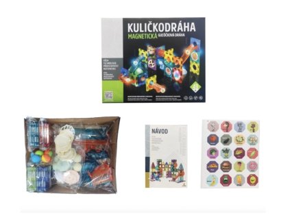 Kuličková dráha magnetická se světlem 49ks