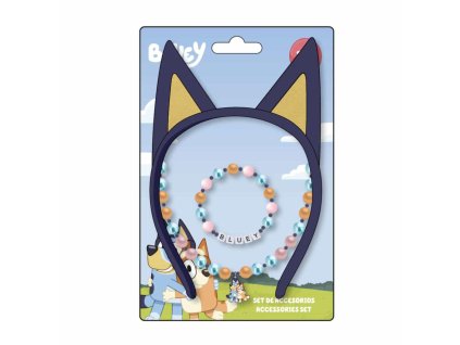 CEP2500002838 Set - šperky a čelenka BLUEY modrá