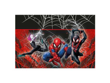 Plastový ubrus SPIDERMAN černočervený 120x180 cm