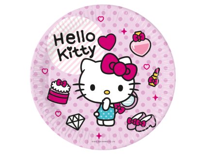 PNN94699 Papírový talíř HELLO KITTY 8 kusů 23 cm