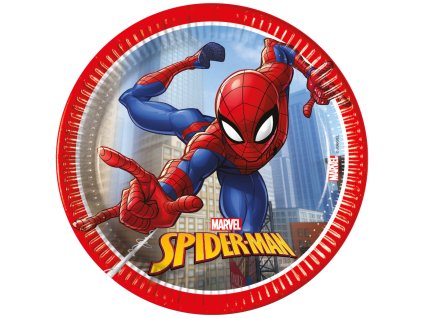 PNN94054 Papírový talíř SPIDERMAN 8 kusů 20 cm