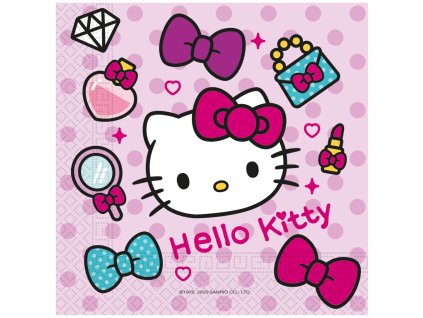 PNN94701 Ubrousky HELLO KITTY 20 kusů 33x33 cm