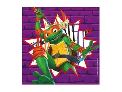 Ubrousky ŽELVY NINJA 20 kusů 33x33 cm