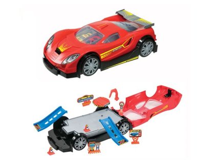 Autoservis rozkládací s autíčky 32cm