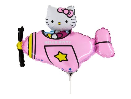 GBBL650PK Foliový balonek HELLO KITTY v letadle 35 cm