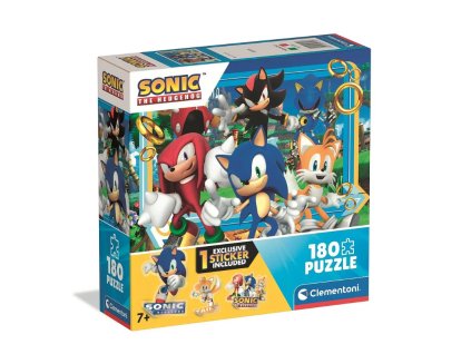 Puzzle Clementoni SONIC celá parta se samolepkou 180 dílků