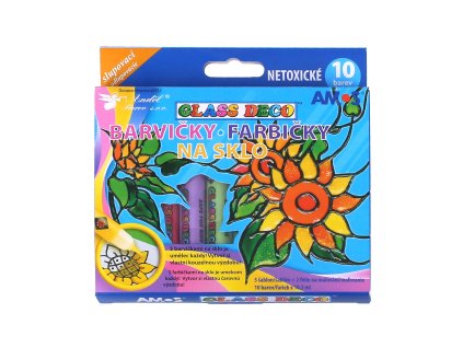Barvy na sklo 10 ks