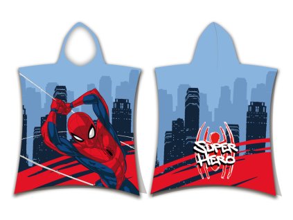 JFK035252 Dětské pončo SPIDERMAN Super Hero modré 50x115cm