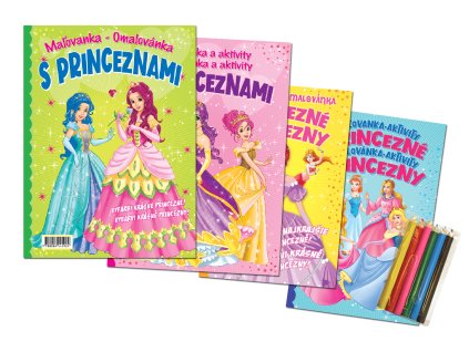Omalovánka+aktivity Princezny