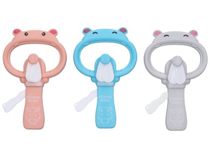 Ruční větráček hroch 18 cm