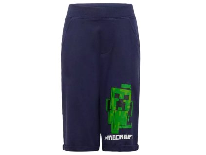 85FKC48694A12 Chlapecké šortky MINECRAFT Creeper modré velikost 152