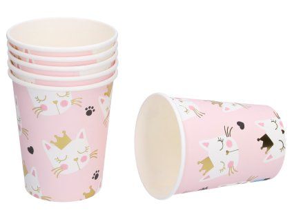 Párty kelímky KOČKA 250ml, 6 ks