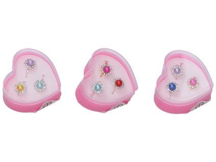 Prstýnek s perlou set 3 ks