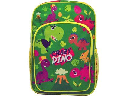 EWA10845KL Dětský batoh DINOSAURUS 2 kapsy zelený 36 cm