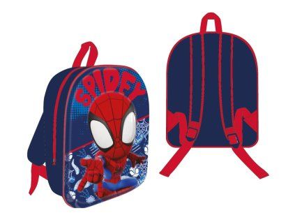 FML360155 3D dětský batoh SPIDERMAN a pavučiny modro-červený 30 cm