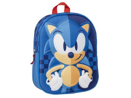 CEP2100005110 3D dětský batoh SONIC 1 kapsa modrý 31 cm