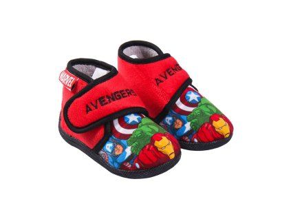 Chlapecké bačkory AVENGERS na suchý zip červené