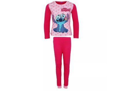 Dívčí pyžamo LILO A STITCH Scrump sytě růžové