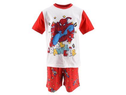 Chlapecké pyžamo SPIDERMAN Wall crawler krátké červené