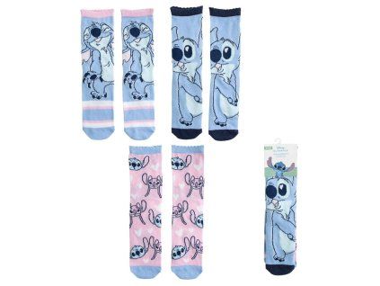 Dívčí ponožky LILO A STITCH Expressions klasické 3 pack