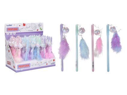 Gelové pero s ozdobou PEŘÍ hrot 0,5 mm