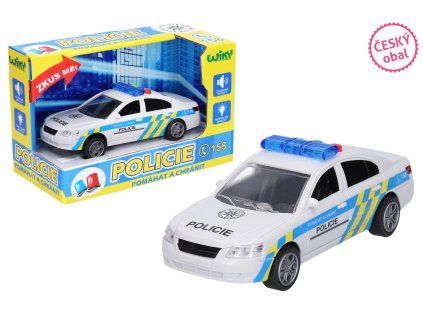 Auto policejní s efekty 15,5 cm - český obal