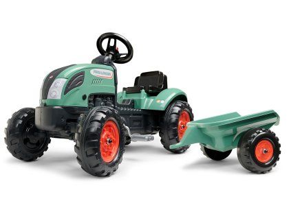 FALK Traktor šlapací FARM LANDER 2054L s přívěsem - zelený