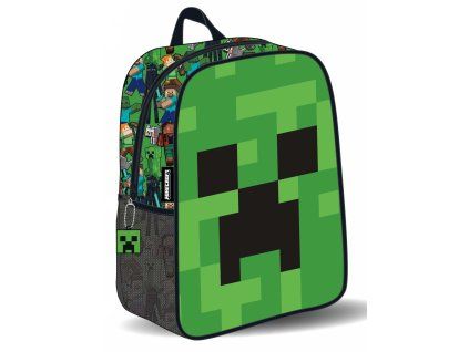 MSL704663 3D dětský batoh MINECRAFT Face Creeper zelený 30 cm