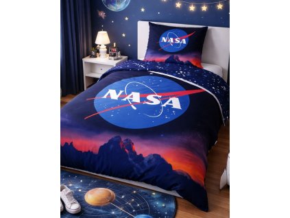 Dětské bavlněné povlečení NASA polární záře