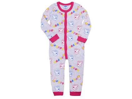 Overal PEPPA PIG dívčí šedorůžový (Barva Šedorůžová, Velikost 98/104)