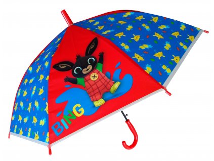 Dětský deštník ZAJÍČEK BING červenomodrý automatický