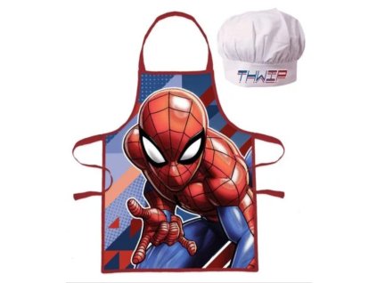 Zástěra SPIDERMAN set s čepicí