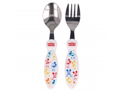 Dětský příbor MICKEY bílý nerez