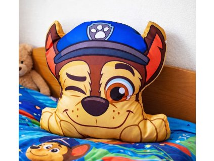 Dětský polštářek TLAPKOVÁ PATROLA CHASE tvarovaný
