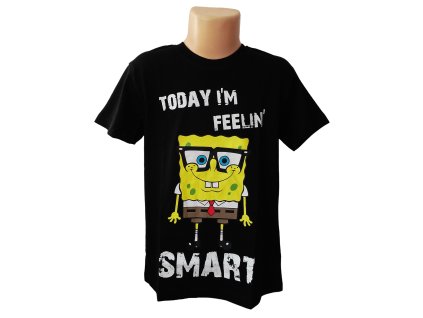 Tričko SPONGEBOB černé kr.rukáv chlapecké dorost (Barva Černá, Velikost 164)