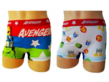 Boxerky AVENGERS bavlna 2pack (Barva S pruhy, Velikost 92/98)